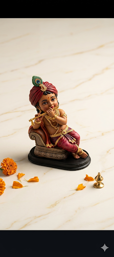 Cute Little Krishna Nap Pose 3D Model (5 Inch)